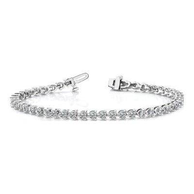 14K White Gold 10.2 ct tw Diamond Tennis Bracelet Mounting – view 5