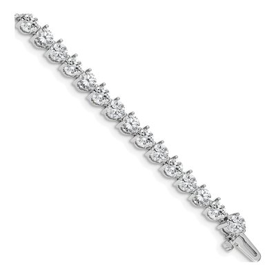 14K White Gold 10.2 ct tw Diamond Tennis Bracelet Mounting