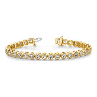14K Yellow Gold 2.13 ct tw Diamond Tennis Bracelet Mounting – view 3