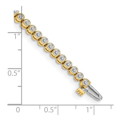 14K Yellow Gold 2.13 ct tw Diamond Tennis Bracelet Mounting – view 4