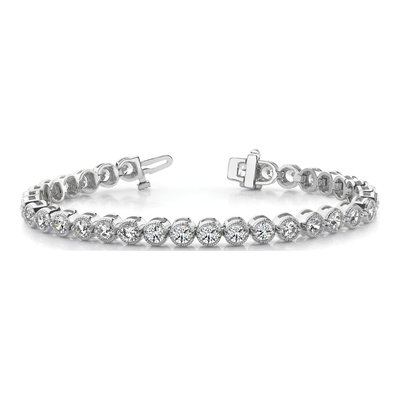 14K White Gold 2.13 ct tw Diamond Tennis Bracelet Mounting – view 4