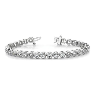 14K White Gold 2.13 ct tw Diamond Tennis Bracelet Mounting – view 5