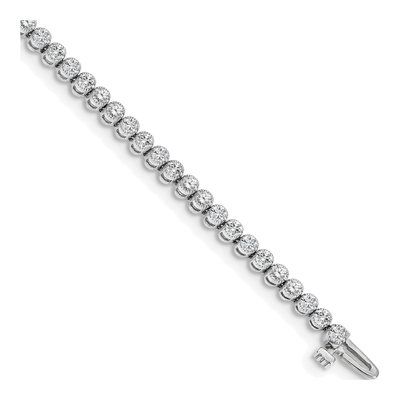 14K White Gold 2.13 ct tw Diamond Tennis Bracelet Mounting