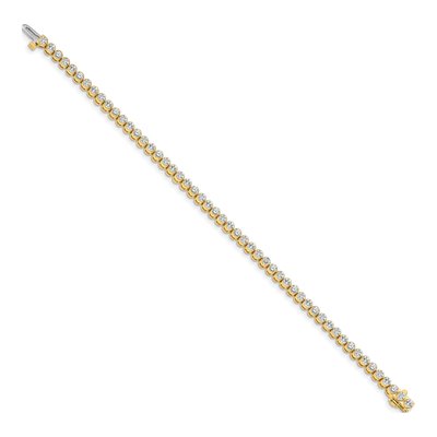 14K Yellow Gold 3.06 ct tw Diamond Tennis Bracelet Mounting – view 2