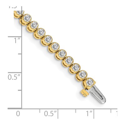 14K Yellow Gold 3.06 ct tw Diamond Tennis Bracelet Mounting – view 4