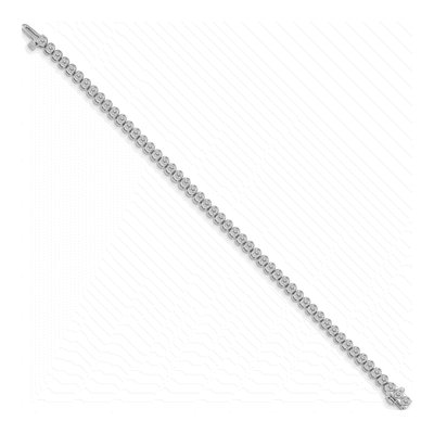 14K White Gold 3.06 ct tw Diamond Tennis Bracelet Mounting – view 2