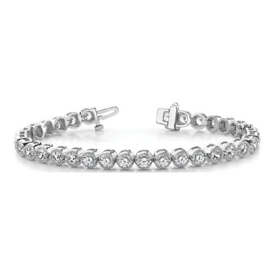 14K White Gold 3.06 ct tw Diamond Tennis Bracelet Mounting – view 3