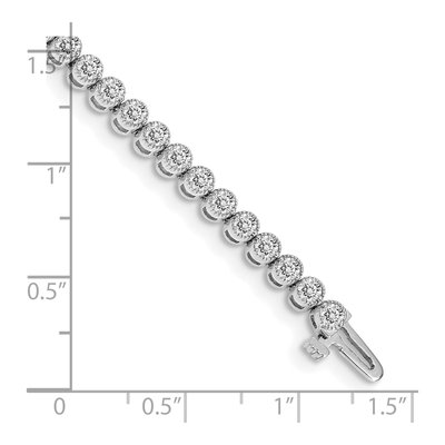 14K White Gold 3.06 ct tw Diamond Tennis Bracelet Mounting – view 4