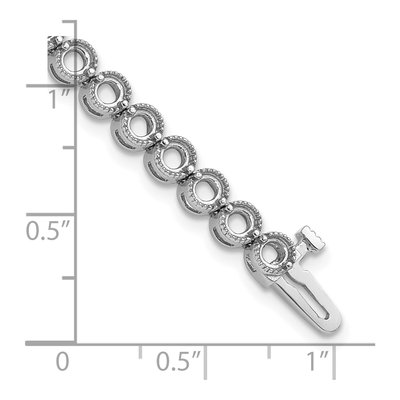 14K White Gold 5 ct tw Diamond Tennis Bracelet Mounting – view 5