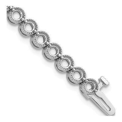 14K White Gold 5 ct tw Diamond Tennis Bracelet Mounting