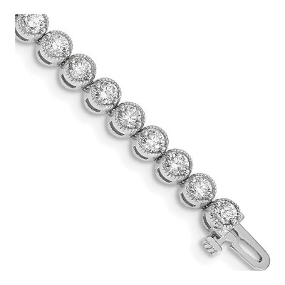 14K White Gold 5 ct tw Diamond Tennis Bracelet
