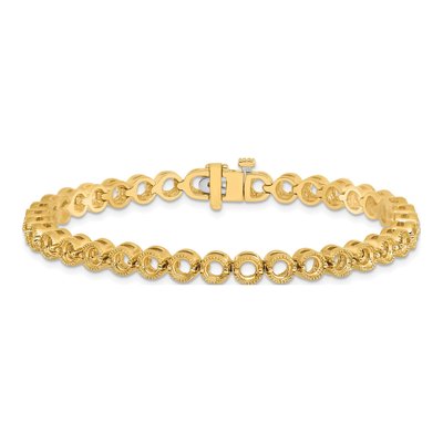 14K Yellow Gold 5 ct tw Tennis Bracelet Mounting – view 3