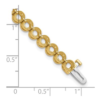 14K Yellow Gold 5 ct tw Tennis Bracelet Mounting – view 4