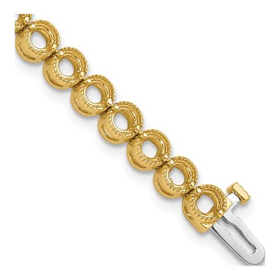14K Yellow Gold 5 ct tw Tennis Bracelet Mounting