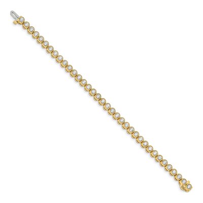 14K Yellow Gold 5 ct tw Diamond Tennis Bracelet – view 2