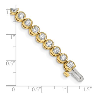 14K Yellow Gold 5 ct tw Diamond Tennis Bracelet – view 4