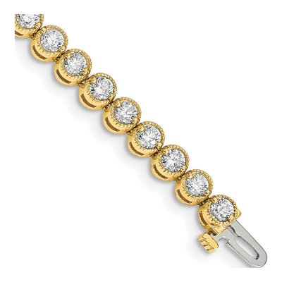 14K Yellow Gold 5 ct tw Diamond Tennis Bracelet
