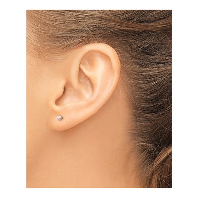 14K Yellow Gold Purple Freshwater Cultured Pearl Button Stud Earrings – view 3