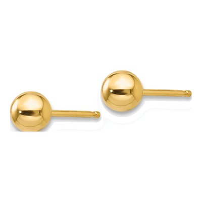 14K Yellow Gold Ball Stud Earrings – view 4