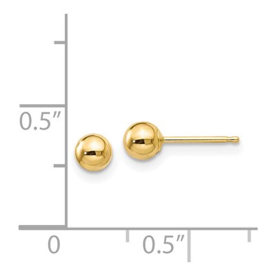 14K Yellow Gold Ball Stud Earrings – view 6