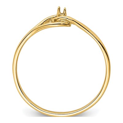 14K Yellow Gold Diamond Ring Mounting – view 3