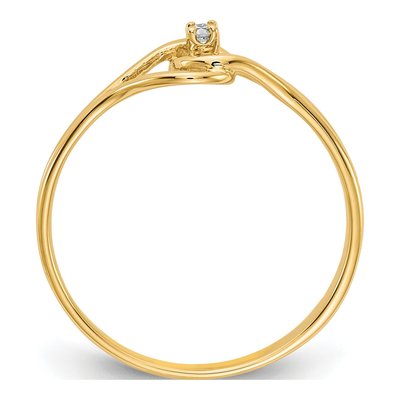 14K Yellow Gold Diamond Fancy Ring – view 3