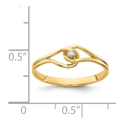 14K Yellow Gold Diamond Fancy Ring – view 4