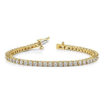 14K Yellow Gold 1.84 ct tw Diamond Tennis Bracelet Mounting – view 3