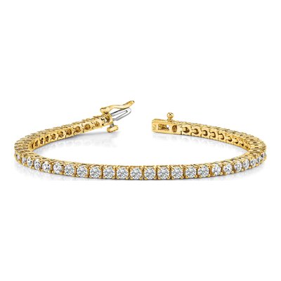 14K Yellow Gold 1.84 ct tw Diamond Tennis Bracelet Mounting – view 5