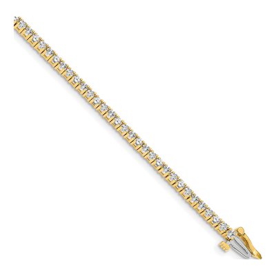 14K Yellow Gold 1.84 ct tw Diamond Tennis Bracelet Mounting