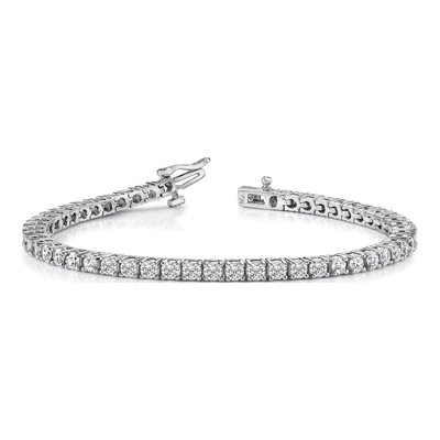 14K White Gold 1.84 ct tw Diamond Tennis Bracelet Mounting – view 3