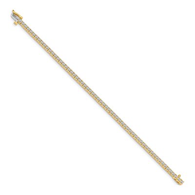 14K Yellow Gold 3.05 ct tw Diamond Tennis Bracelet Mounting – view 2