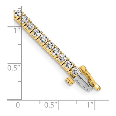 14K Yellow Gold 3.92 ct tw Diamond Tennis Bracelet Mounting – view 4