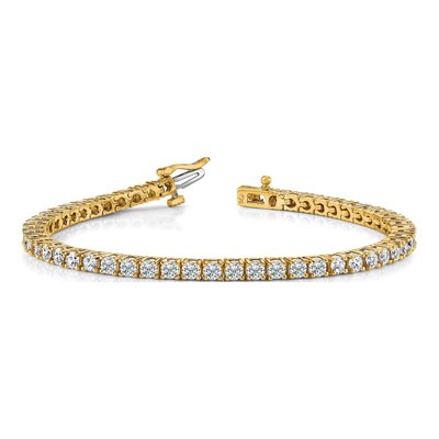 14K Yellow Gold 3.92 ct tw Diamond Tennis Bracelet Mounting – view 5