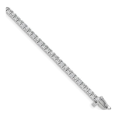 14K White Gold 3.92 ct tw Diamond Tennis Bracelet Mounting