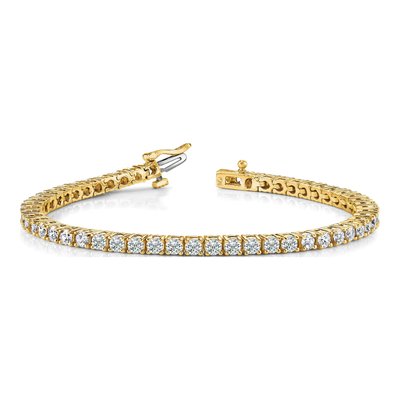 14K Yellow Gold 4.92 ct tw Diamond Tennis Bracelet Mounting – view 3