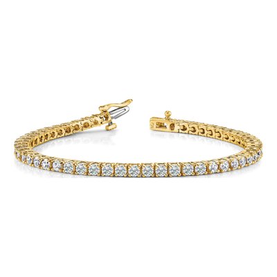 14K Yellow Gold 4.92 ct tw Diamond Tennis Bracelet Mounting – view 5