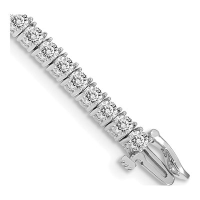 14K White Gold 4.92 ct tw Diamond Tennis Bracelet Mounting