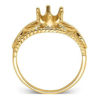 14K Yellow Gold Filigree for Oval Ring Mounting – view 3