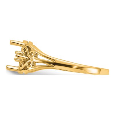 14K Yellow Gold Filigree for Ring Mounting – view 3