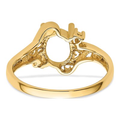 14K Yellow Gold Filigree Ring Mounting – view 4