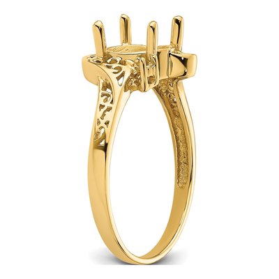 14K Yellow Gold Filigree Ring Mounting – view 5
