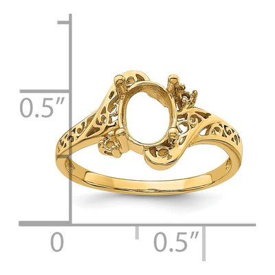 14K Yellow Gold Filigree Ring Mounting – view 6
