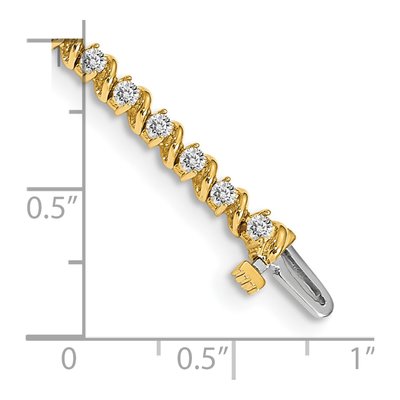 14K Yellow Gold 2 ct tw Diamond Tennis Bracelet Mounting – view 4