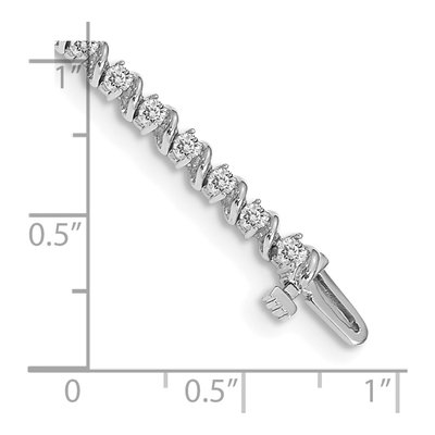 14K White Gold 2 ct tw Swirled Tennis Bracelet Mounting – view 4