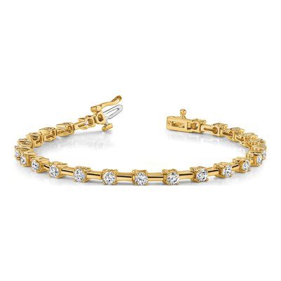 14K Yellow Gold 2 ct tw Diamond Tennis Bracelet Mounting – view 3