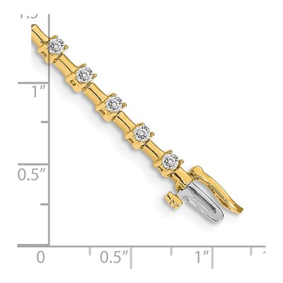 14K Yellow Gold 2 ct tw Diamond Tennis Bracelet Mounting – view 4