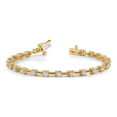 14K Yellow Gold 2 ct tw Diamond Tennis Bracelet Mounting – view 5