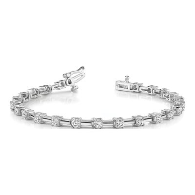14K White Gold 2 ct tw Diamond Tennis Bracelet Mounting – view 4