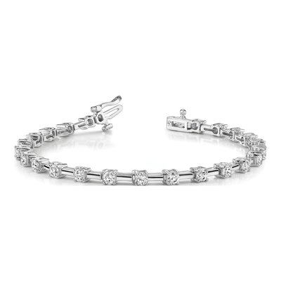 14K White Gold 2 ct tw Diamond Tennis Bracelet Mounting – view 5